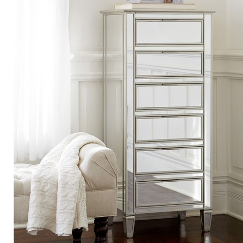 Mirrored Chest Of Drawers Mirrored Storage Cabinet