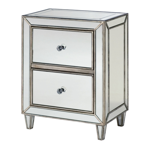 Mirrored Bedside Table