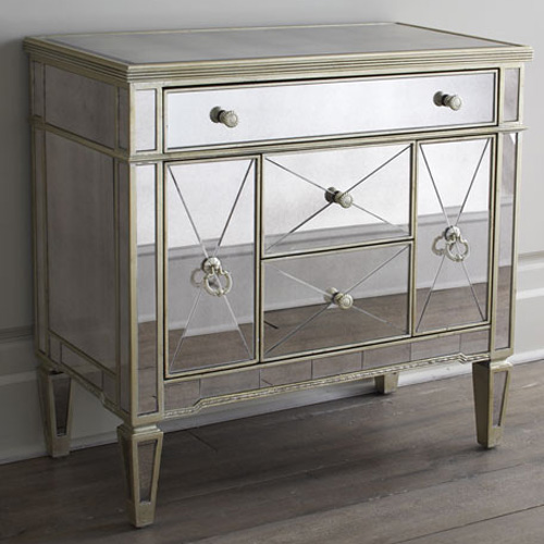 Mirrored Chest of Drawers, Mirrored Storage