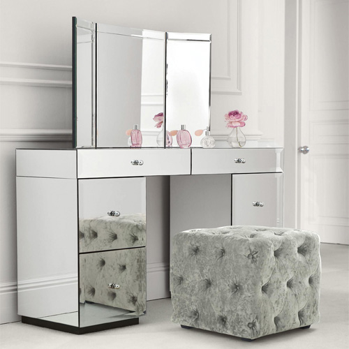 Mirrored Dressing Table, Mirrored Dresser for bedrooms