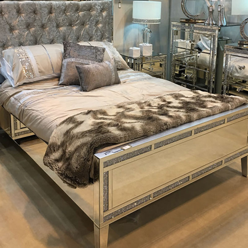 mirrored bed