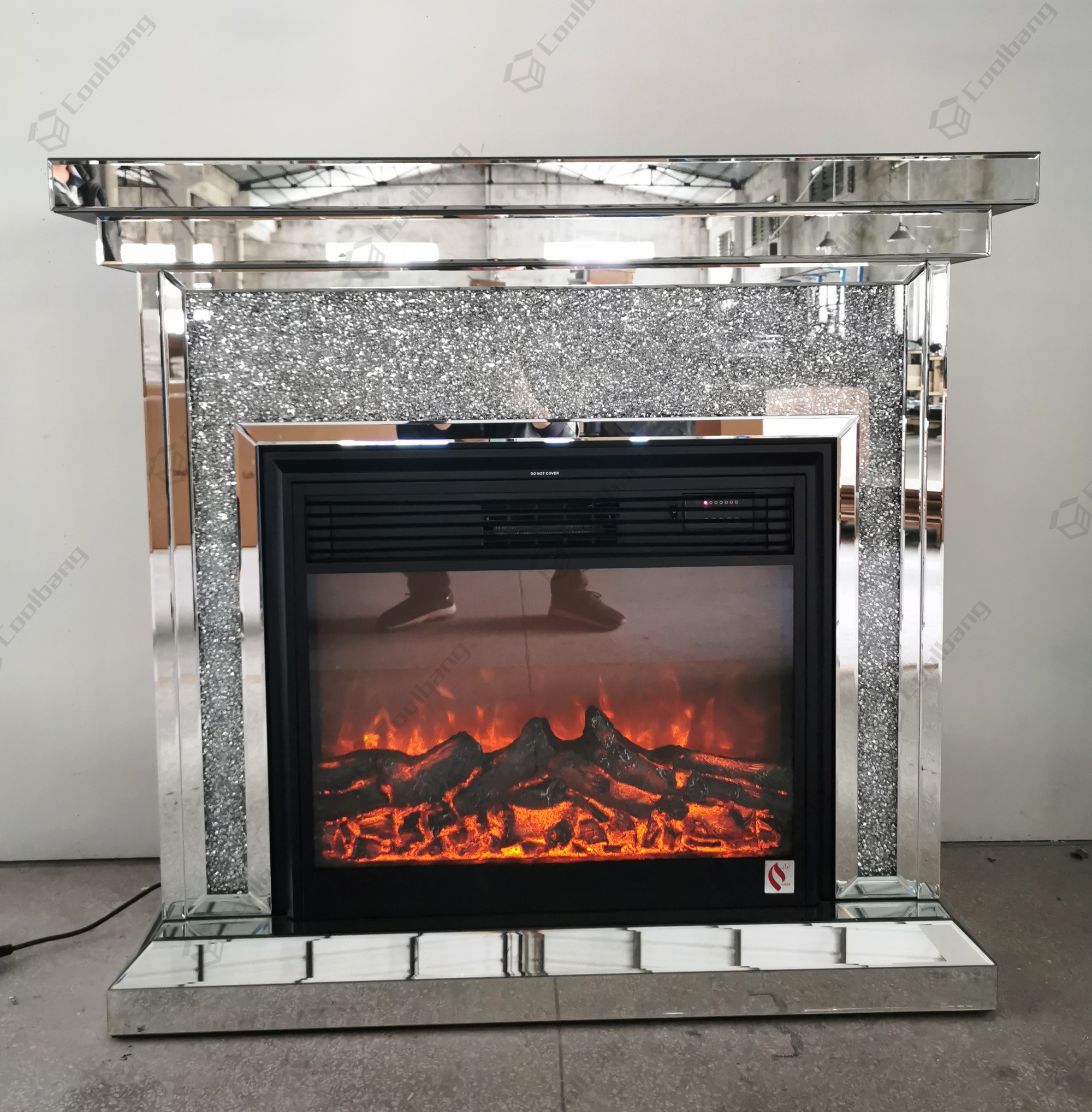 Mirrored Furniture Factory Wholesale Electric Fireplace