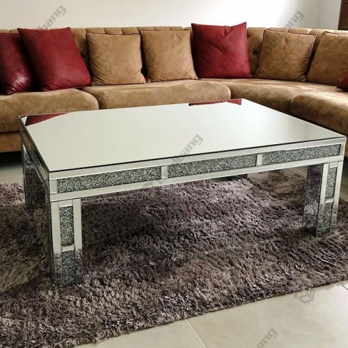 Square Diamond Crushed Side Table | Coffee Tables | RBM Classic Home